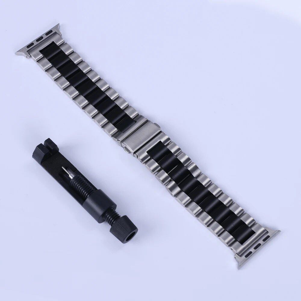Stainless Steel Metal Band Strap for Apple Watch 10 (46mm) - Compatible with iWatch 10/9/8/Ultra (49mm, 42/44/38mm) - Band Color: mm; Parallel Import