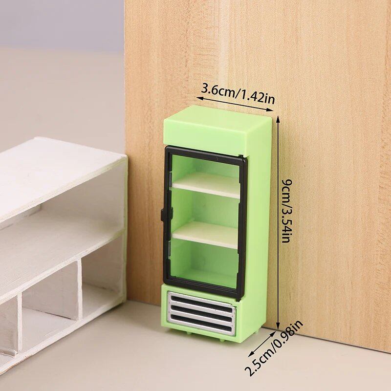 1/12 Scale Dollhouse Refrigerator/Freezer Simulation Model, Miniature Furniture, Dollhouse Accessory, Toy, Parallel Import