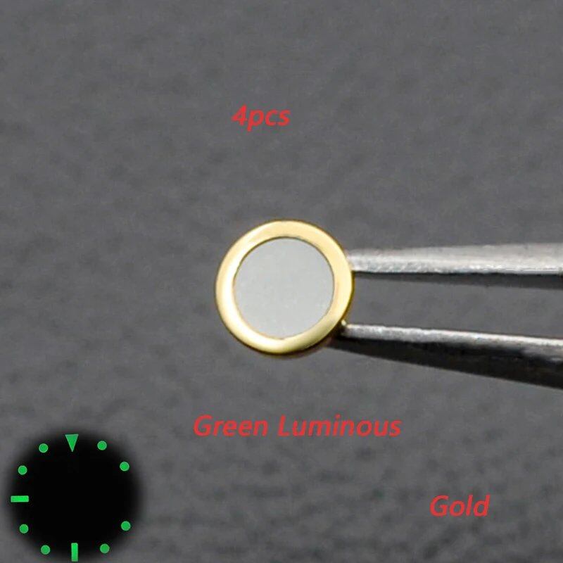 Blue-Green Luminous Dial with Hour Index Markers for RLX Sub GMT Men's Watches, Aftermarket Replacement Part, Parallel Import