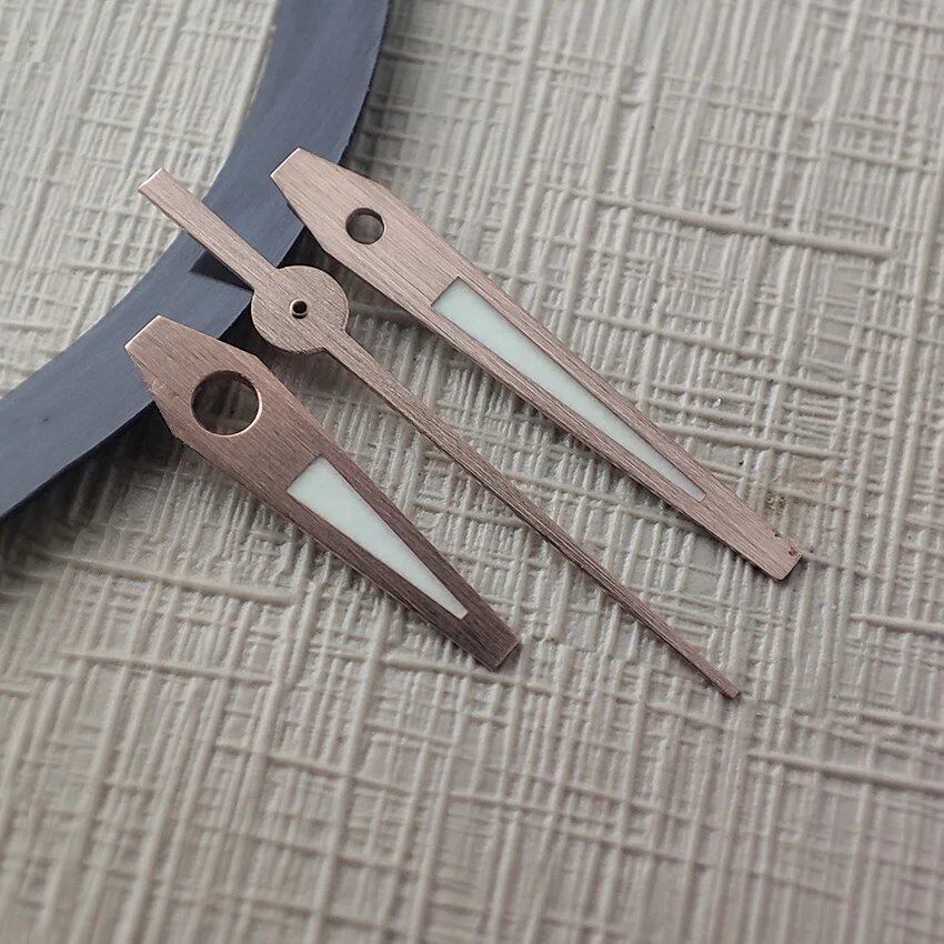 NH35 Compatible Watch Hand Set with Premium Brushed Finish, Available in Silver, Gold, Black, Rose Gold, and Green, with Luminous Touch, Compatible with NH35/NH36/4R/7S, Parallel Import