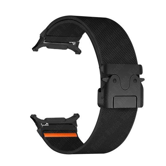 Braided Elastic Bracelet Loop Nylon Strap for Samsung Galaxy Watch 7 Ultra 47mm. Size: Galaxy Ultra 47mm; Band Color: Parallel Import.