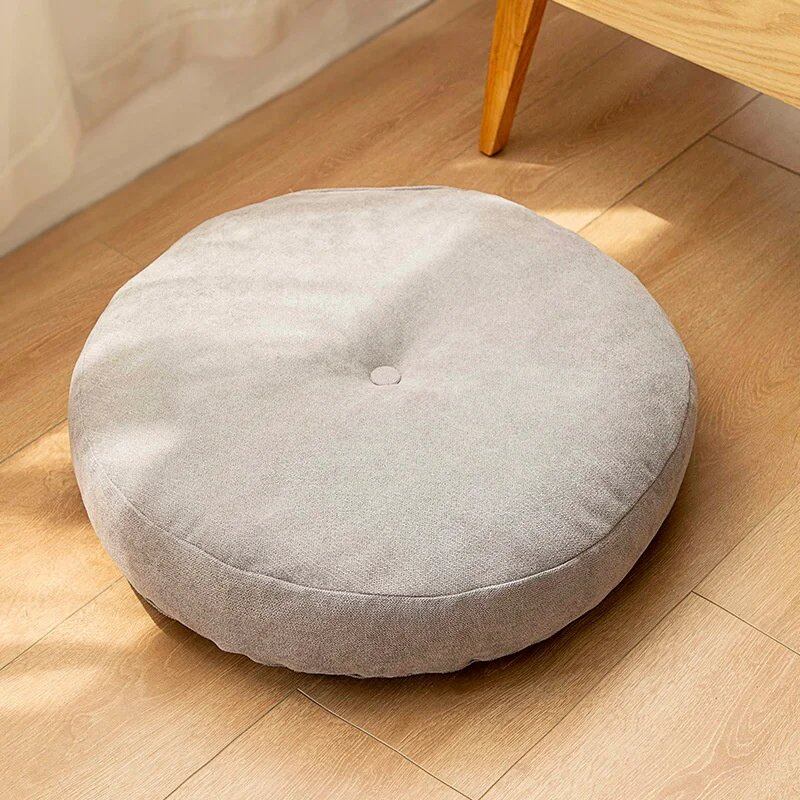 ソリッドカラーのラウンドフロアシートクッション 大型メディテーションクッション ヨガピロー フロアクッション ソファチェア用座布団 マット JAF122 cm 並行輸入品
