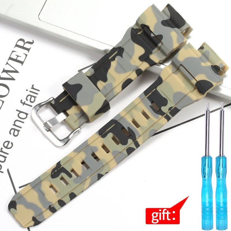 Waterproof men's rubber watch band replacement strap for Casio G-9300, GW-9300, and GW-9400; Band width: 20mm; Ships from: Parallel import