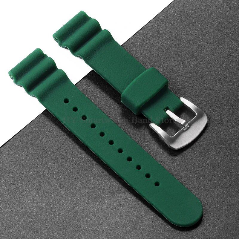22mm Watch Strap for Seiko 007, Omega Dive Watch, Tudor Sport, Men's Waterproof Rubber Bracelet, Band Color: 22mm; Band Width: 22mm, Parallel Import