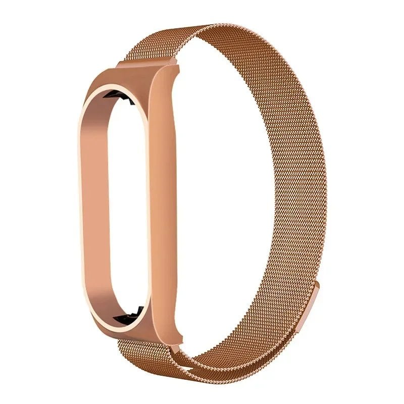 Milanese Loop Strap Compatible with Xiaomi Mi Band 7/6/5/4/3, Stainless Steel Magnetic Bracelet, Metal Wristband for Mi Band 4/3, Size: Mi, Parallel Import