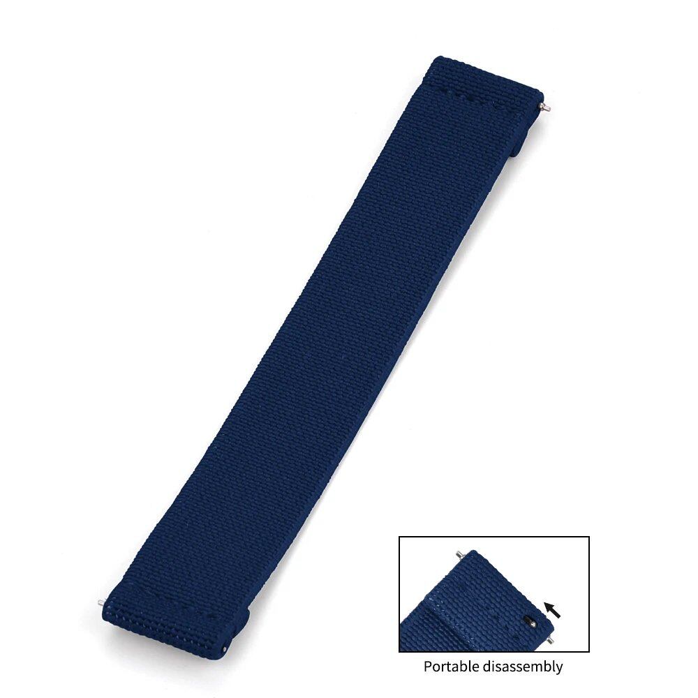 13cm Pale Blue Premium Grade Hook and Loop Adhesive Watch Band, 18/19/20/21/22mm Nylon Replacement Watch Strap, Band Color: mm, Parallel Import