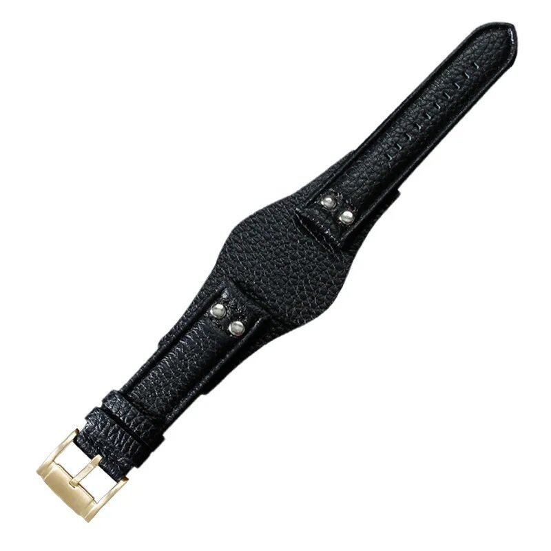 Fossil CH2564 CH2565 CH2891 CH3051対応 本革 22mm メンズ 時計バンド レザー レトロ 快適 リストバンド バンドカラー: 並行輸入品