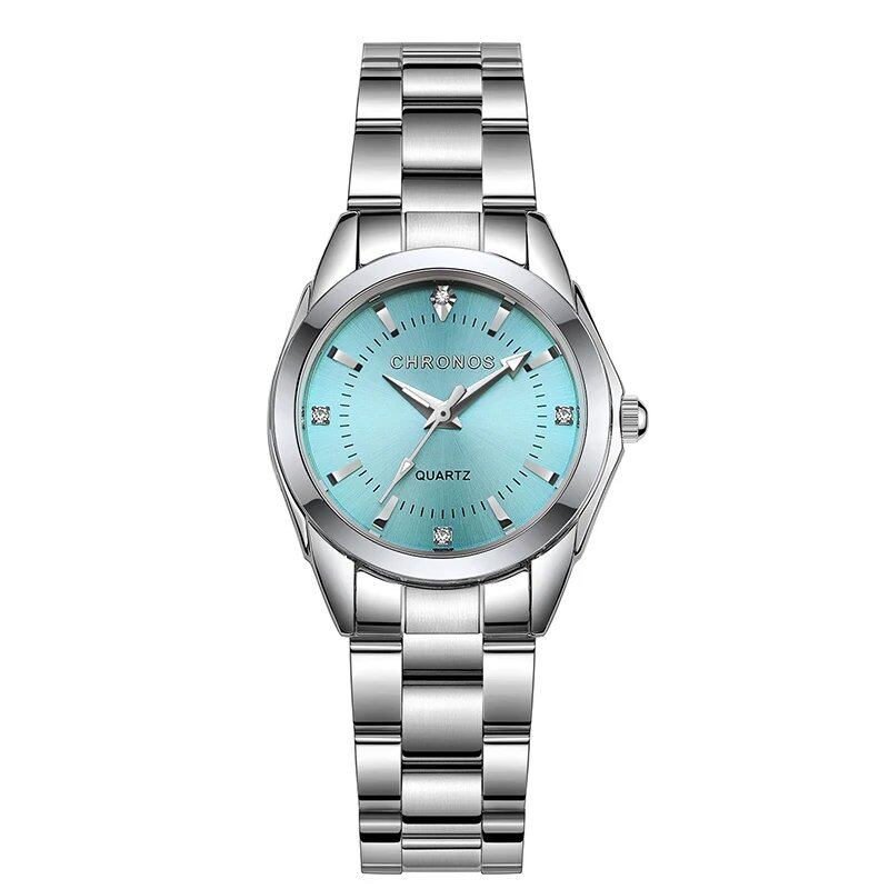 Chronos Elegant Women's Watch, Luxury Fashion Brand, Quartz Movement, Stainless Steel, Gift for Her, Color: CH230, Parallel Import