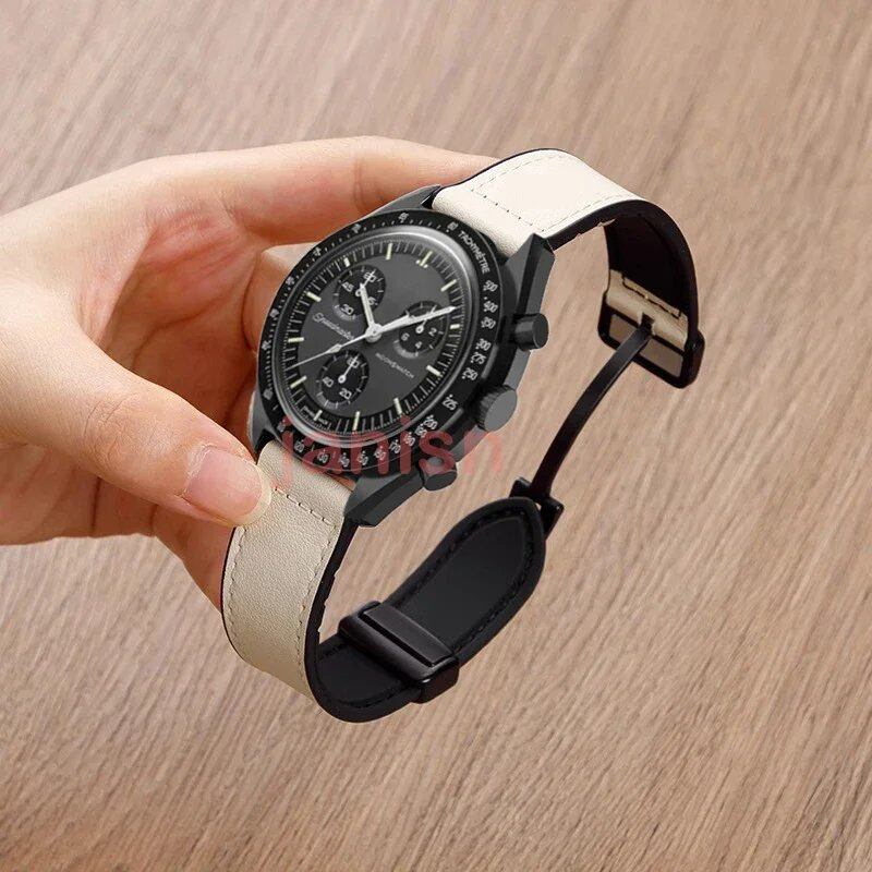 Omega x Swatch Collaboration MoonSwatch Magnetic Bracelet, Vintage-Style Silicone Strap, Replacement Watch Band, Band Color: Parallel Import