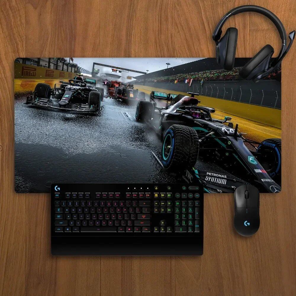フォーミュラ1 F1 マウスパッド 滑り止め ロックエッジ オフィス 学生 ゲーミング 厚型 大サイズ 900x400 書き込みマット クッション オフィスアクセサリー サイズ: 並行輸入品