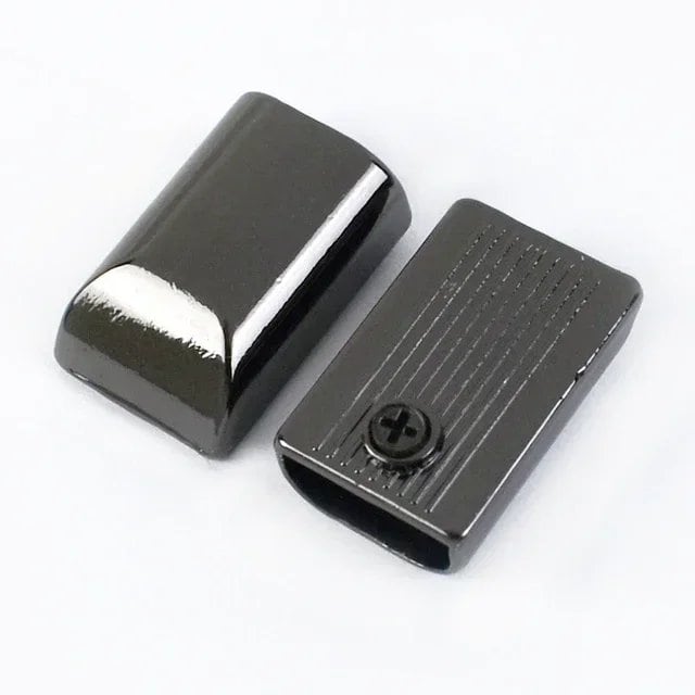 10/20/50pcs 9mm Metal Zipper Stoppers, Zipper Stops, Tail Clips, End Plugs with Heads, Screw-On, for DIY Bags, Leather Crafts, and Hardware Accessories. Size: Parallel Import.