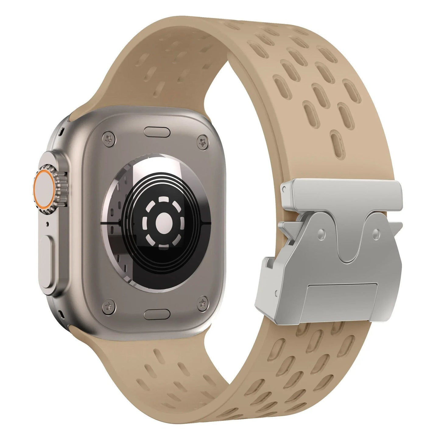 Breathe Silicone Band for Apple Watch - Compatible with Series 10/9/8/7/6/5/4/SE/Ultra 2 (including 49mm) and sizes: 46mm/45mm/44mm/42mm. Band Colors: 42mm, 44mm, 45mm, 49mm, S10-46mm. Ships from: Parallel Import.