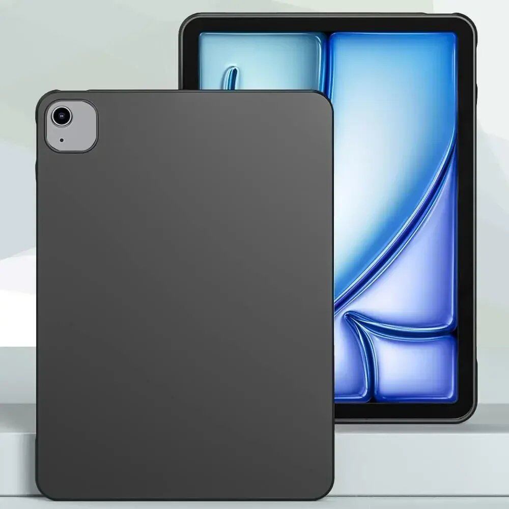 iPad Air 13 11インチ 2024 M2対応 シリコーンタブレットケース 柔軟TPU ブラック 背面カバー iPad Pro 13 11インチ 2024モデル用 サイズ:iPad (モデル)対応;カラー:ブラック ソフトケース 並行輸入品