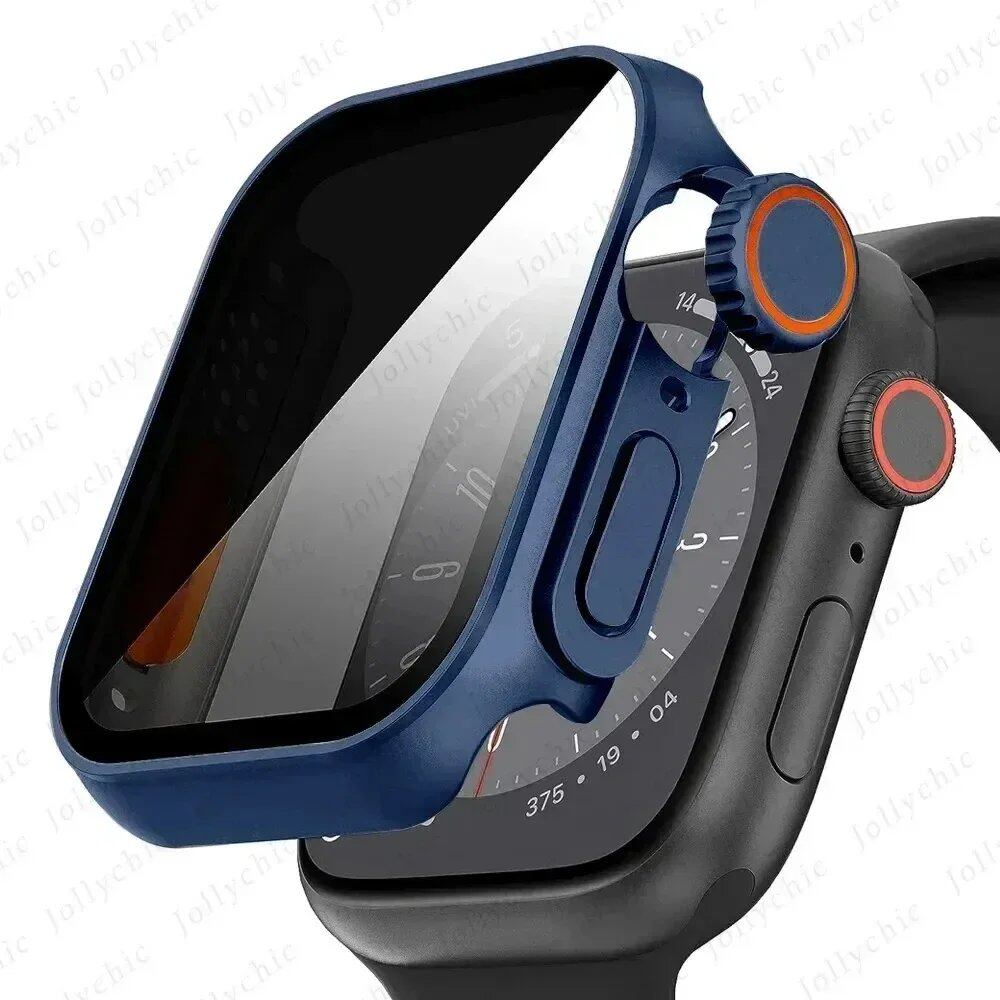 アップルウォッチ ケース Apple Watch Series 9/8/7/6/5/4 SE 44mm 45mm 41mm 40mm対応 ウルトラプライバシー強化ガラス画面保護ケース 並行輸入品