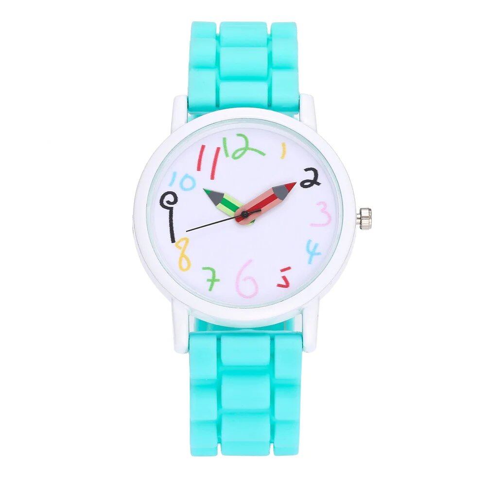 Women's Fashion Watch, Simple Pencil Design, Digital Quartz Watch, Casual, Jelly-Type, Multicolor, Silicone, Dress Watch, Wristwatch, Parallel Import