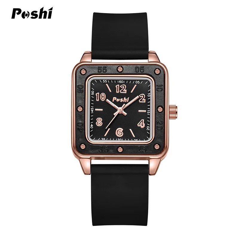 Possy 923 Women's Quartz Watch with Silicone Strap, Numeral Dial, and Montre Femme Color; Ships from: Parallel Import
