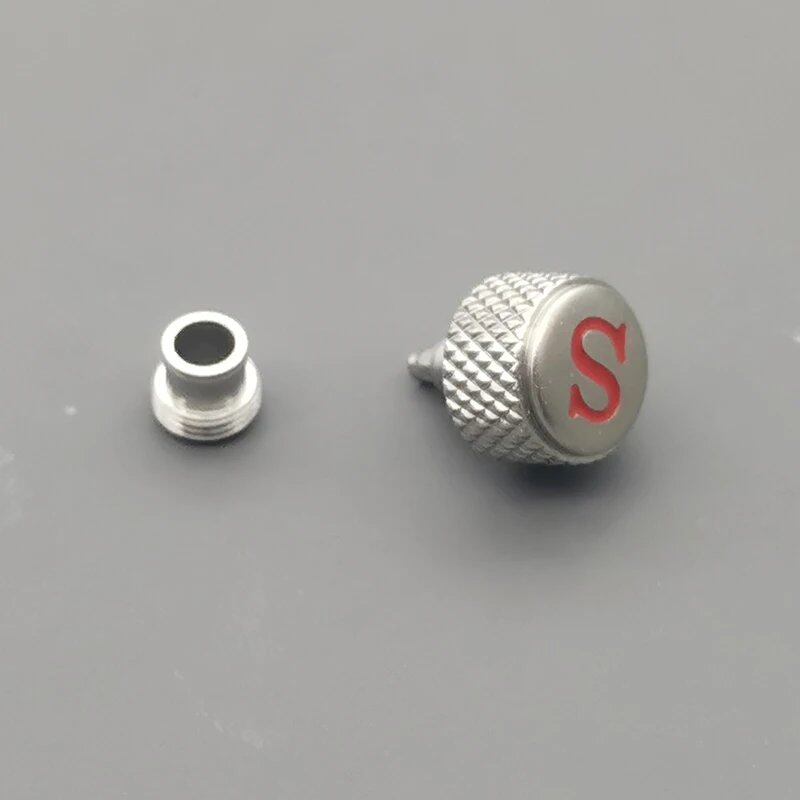 "MOD SKX007 SKX009 Watch Case Crown - Compatible with NH35 and NH36 Movements, S Logo, Polished Finish, Silver/Gold/Rose/Black/Blue Crown Parts" Parallel Import