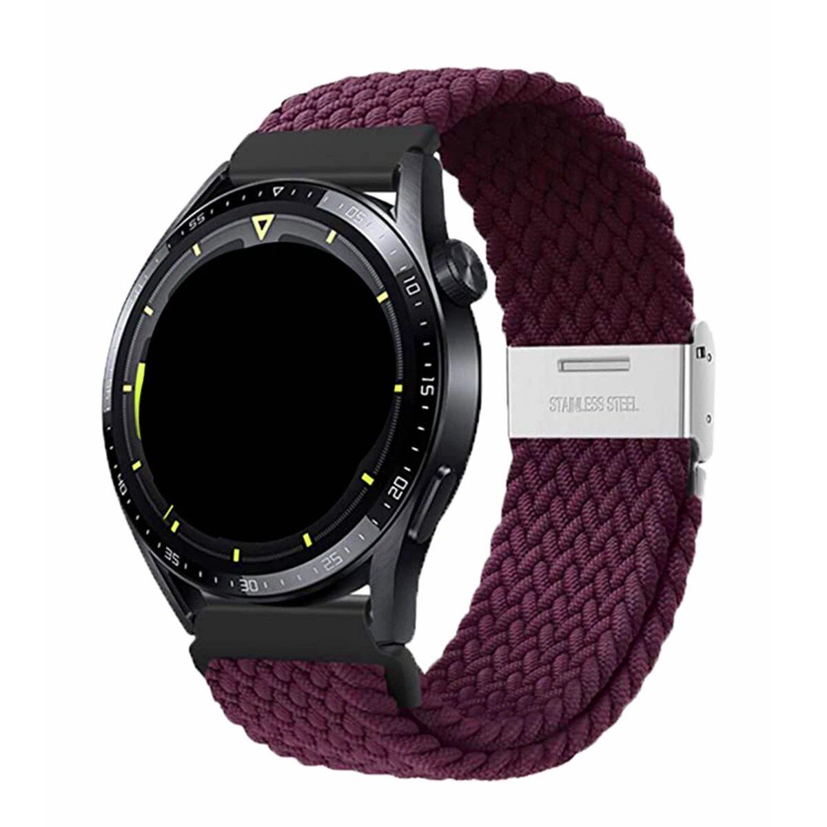 Garmin Venu/Sq/Sq 2/Venu 2 Plus/Venu 3S/Forerunner 945/Approach S62/Fenix 6対応 18/20/22mm クイックリリース ブレイデッド ストラップ サイズ: 並行輸入品