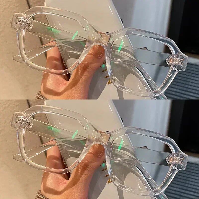 1/2 Retro Oversized Blue Light Blocking Computer Glasses Frames for Men and Women, Stylish Classic Eyewear, Ouclos Frame Color: Parallel Import