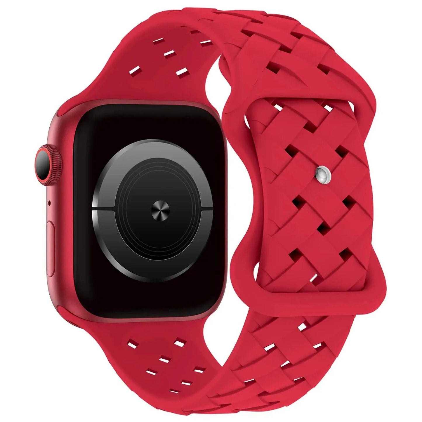 Apple Watch用シリコーンスポーツストラップ - Ultra 2/SE/Series 9/8/7/6/5対応 49mm・46mm・44mm・42mm・41mm・40mm 通気性バンド ;発送元: 並行輸入品