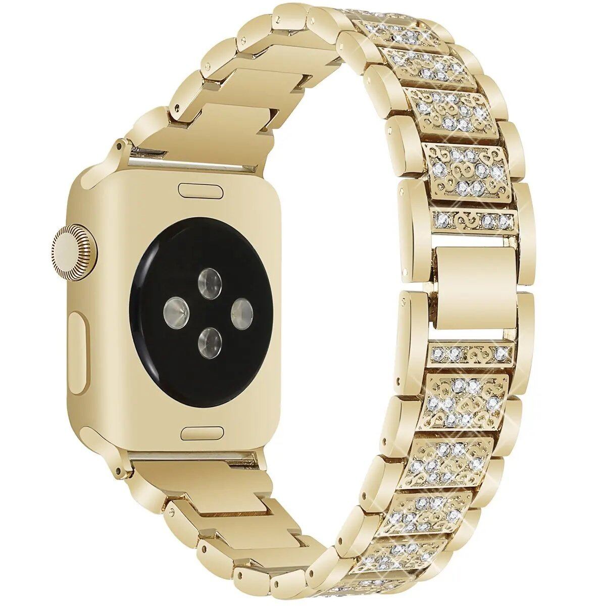 アップルウォッチ Ultra 2 49mm 対応 ブリング ダイヤモンドストラップ - 46mm 40mm 45mm 44mm 41mm 42mm サイズ対応 iWatch シリーズ 10/9/8/7/6 用 レディースブレスレット サイズ: 並行輸入品