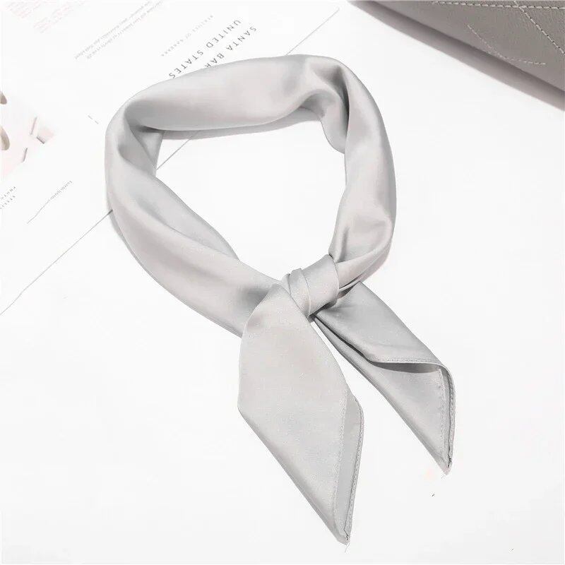 Women's 70cm Solid Shiny Satin Scarf, Square Headscarf, Stylish Neck Accessory, Bag Scarf, Wholesale Parallel Import