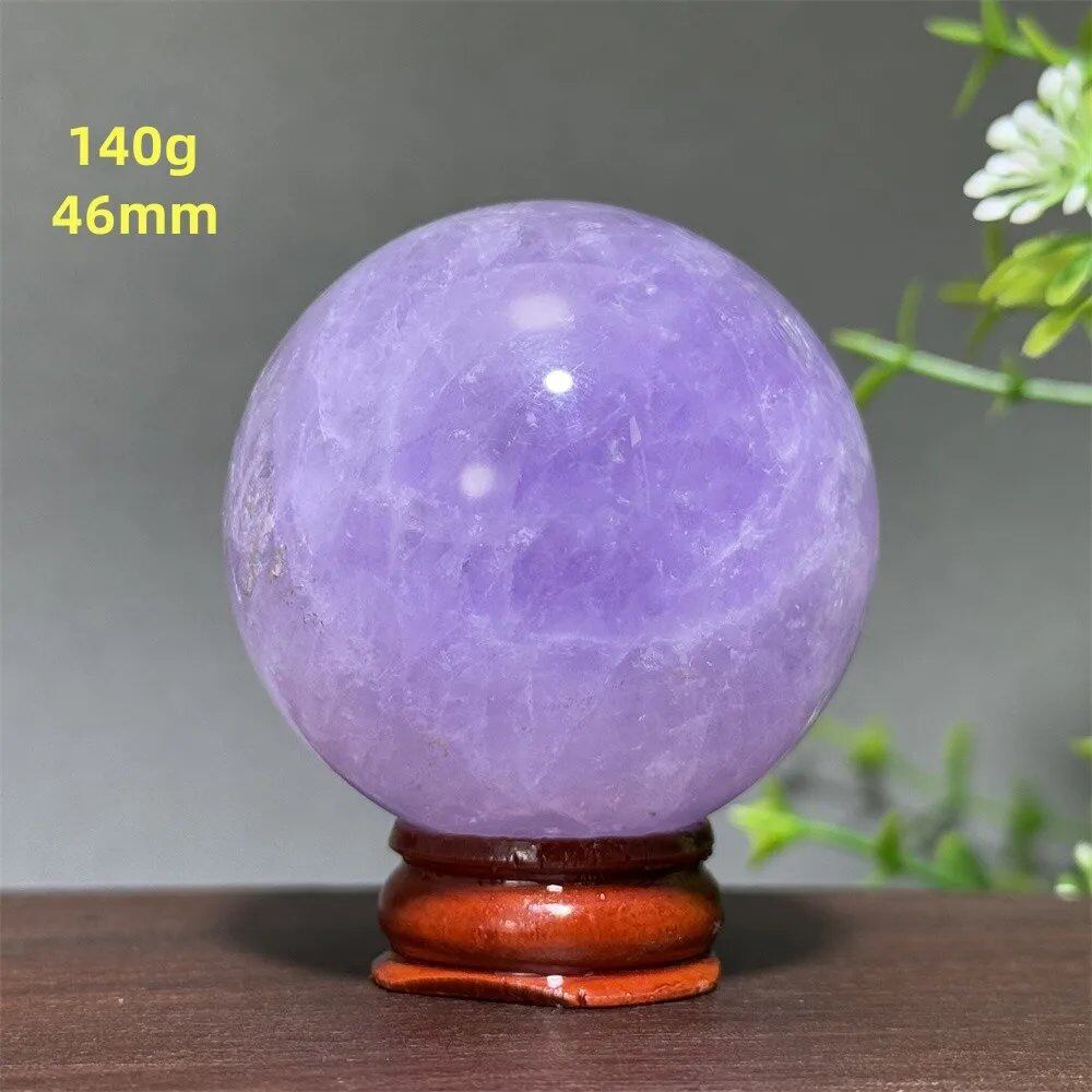天然アメジスト ボール 水晶玉 ホームオフィスデコレーション エネルギー ウィッカ レイキ スピリチュアル 瞑想 魔術 占い カラー: 並行輸入品