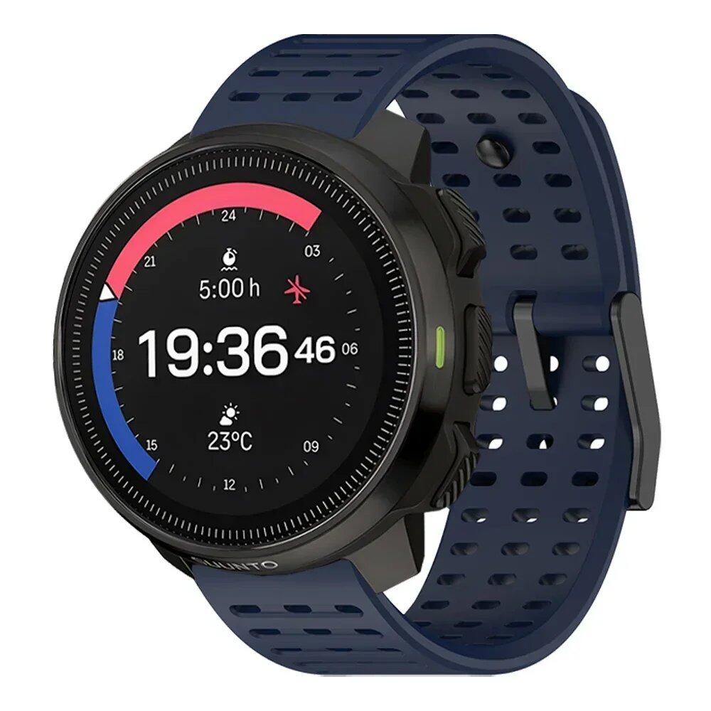 22mm Silicone Watch Strap for Suunto RACE S / Ocean / Vertical - Replacement Watch Strap for Suunto 5 / 9 Peak Pro. Band Color: 22mm; Band Width: Parallel Import