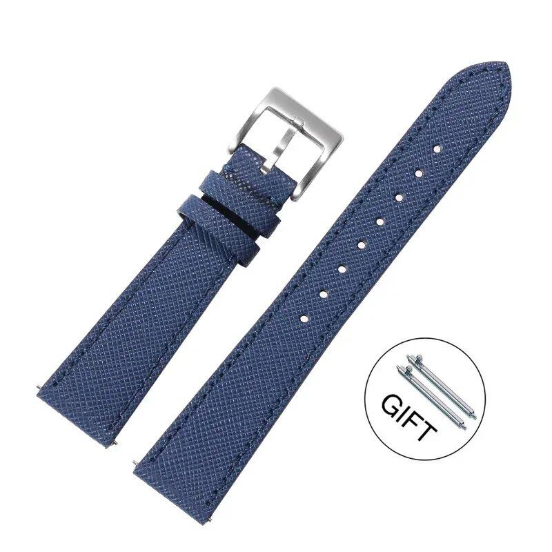 Genuine Leather Universal Watch Band for Samsung Galaxy Watch 7/6/5/4 (18mm, 22mm, 20mm, 40mm, 44mm), Quick Release Bracelet, Band Color: mm, Parallel Import