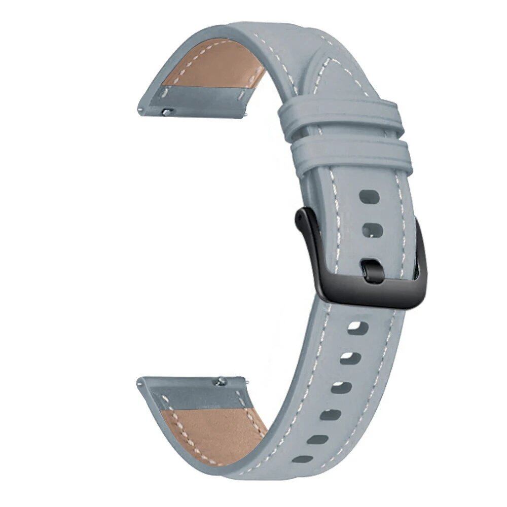 22mm, 20mm Leather Bracelet for Samsung Galaxy Watch 3, 41, 45mm, 46mm, 42mm, Amazfit GTR, GTS, 4, 3, 2, Wristband, Huawei GT Compatible Watch Band, Band Color: Parallel Import