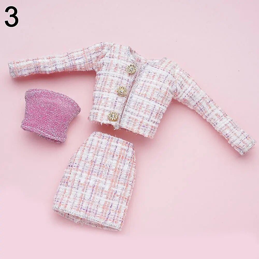 1/6 Doll Fashion Casual Wear Winter Clothes Elegant Coat Skirt Handmade for Girl Dolls 29-32cm Doll Clothes Accessories Parallel Import