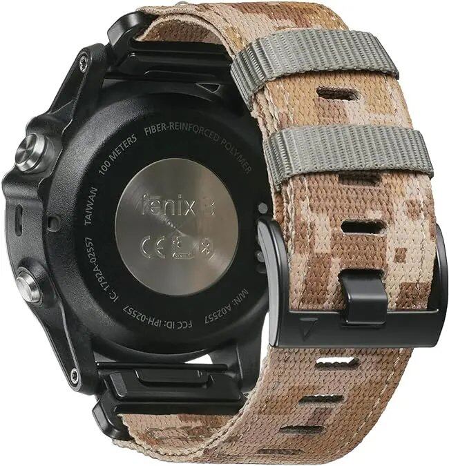 Garmin Fenix 7/7X/6X Pro/Epix Pro Gen 2(51mm・47mm)/Fenix 6/5 Plus/5X Plus用 クイックフィット 22mm・26mm ナイロン ストラップ ブレイデッド ウォッチバンド バンドカラー:mm 並行輸入品