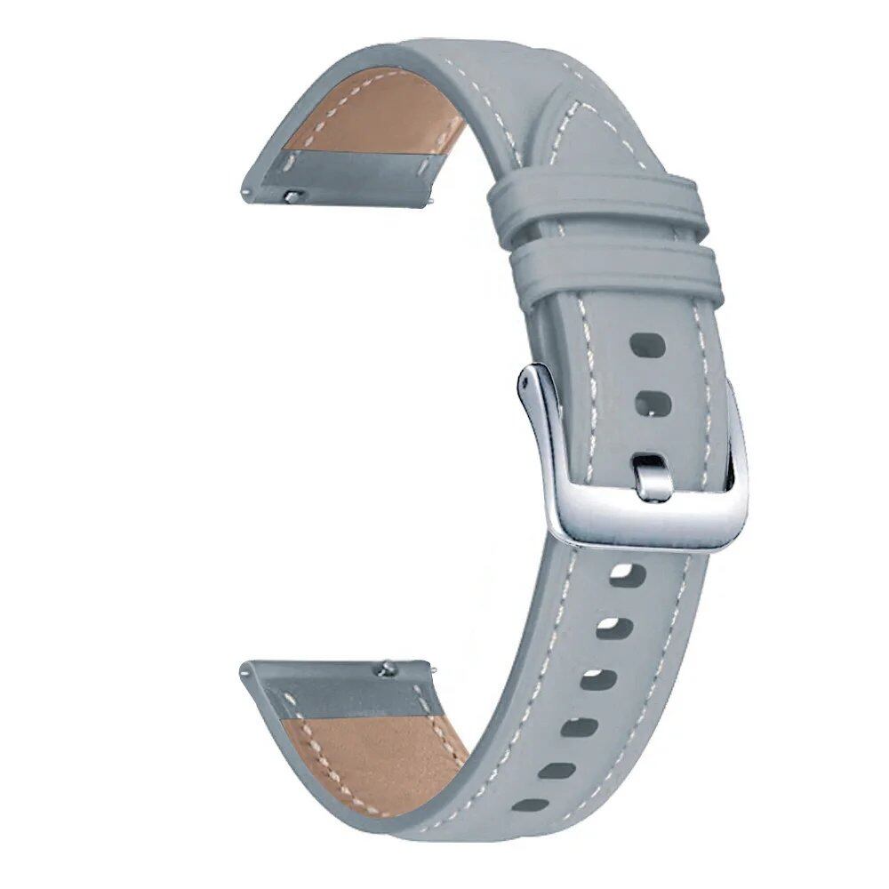 22mm, 20mm Leather Bracelet for Samsung Galaxy Watch 3, 41, 45mm, 46mm, 42mm, Amazfit GTR, GTS, 4, 3, 2, Wristband, Huawei GT Compatible Watch Band, Band Color: Parallel Import