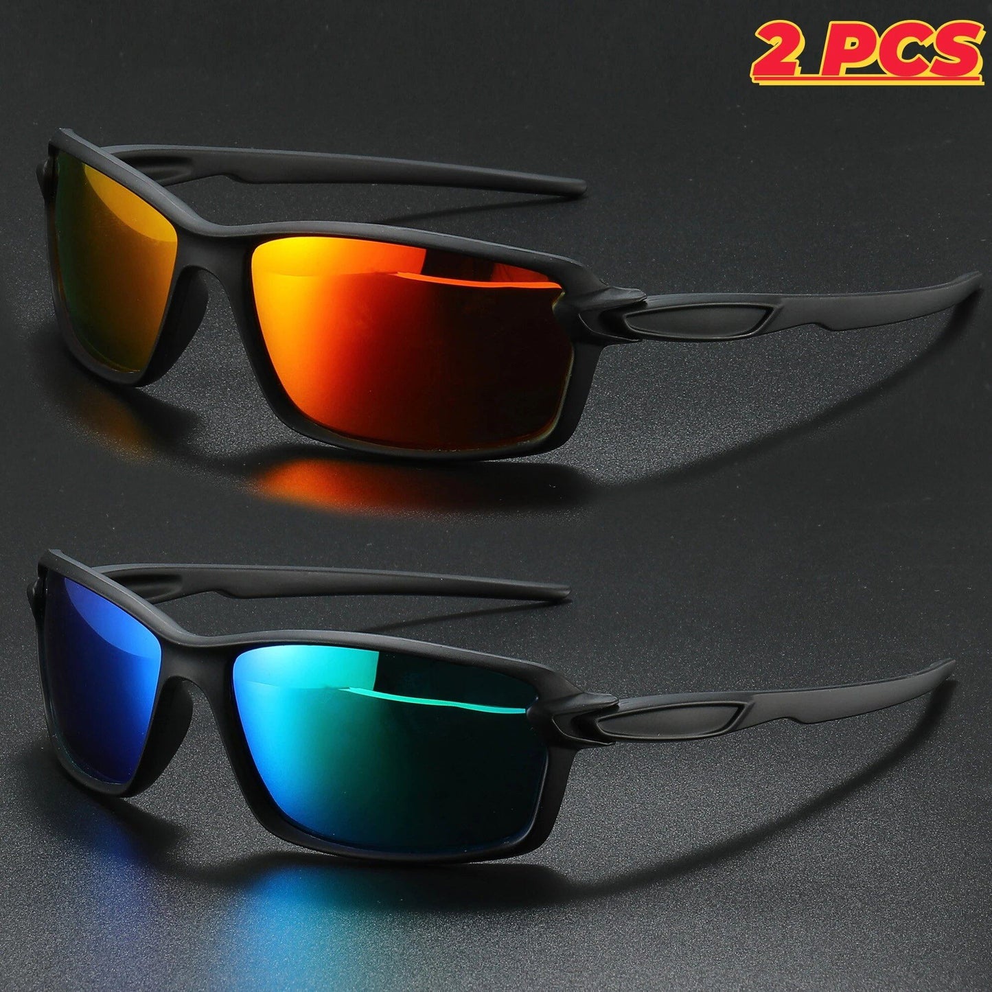 Brand New Polarized Sports Sunglasses, Square Frame, Unisex, Perfect for Running, Driving, and Fishing, UV400 Protection, Parallel Import, Set of 1, 2, or 3