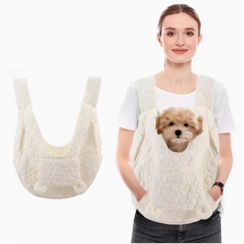 Extra-large capacity pet carrier bag, chest backpack for dogs and cats, waterproof and windproof, portable pet bag, size M; parallel import