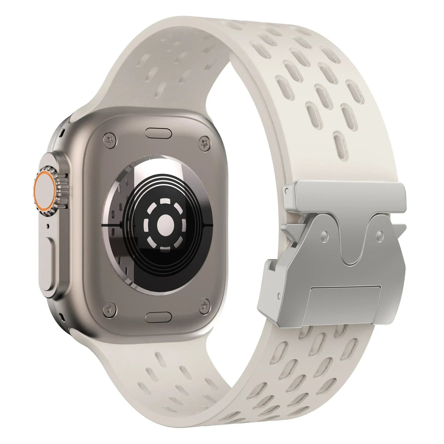 Breathe Silicone Band for Apple Watch - Compatible with Series 10/9/8/7/6/5/4/SE/Ultra 2 (including 49mm) and sizes: 46mm/45mm/44mm/42mm. Band Colors: 42mm, 44mm, 45mm, 49mm, S10-46mm. Ships from: Parallel Import.