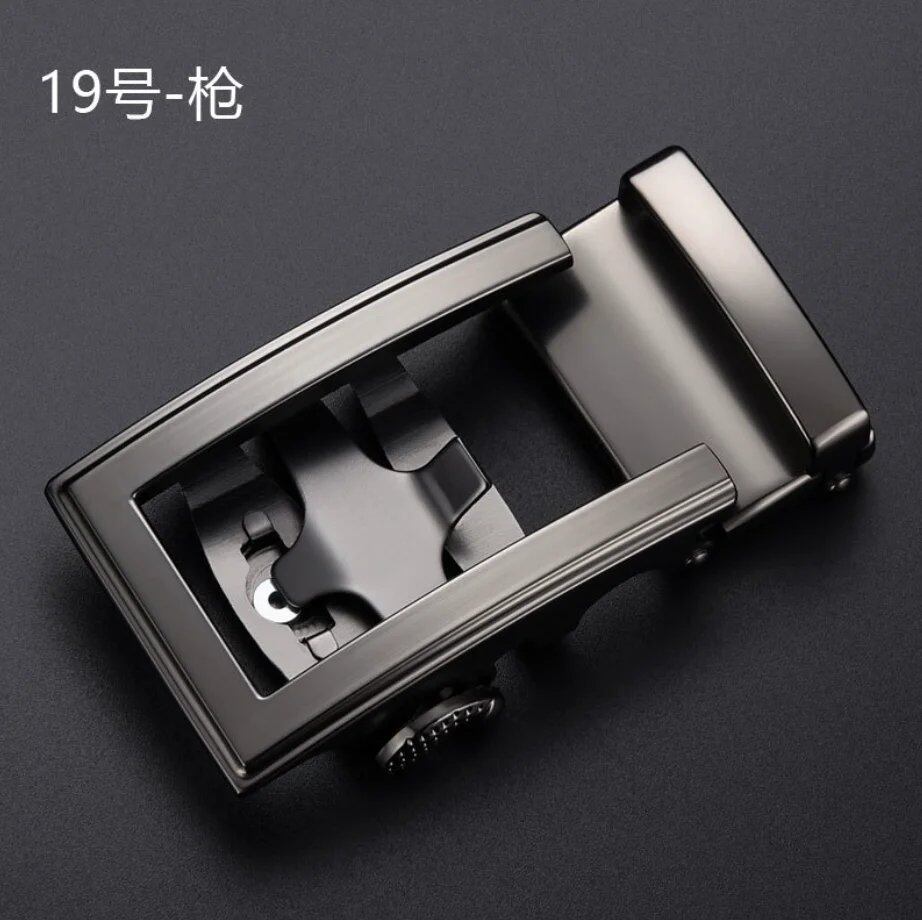 New Men's Alloy Automatic Buckle Belt, High-Quality Gold Buckle, Business Casual, 3.5cm Wide (Compatible with our belts), Parallel Import