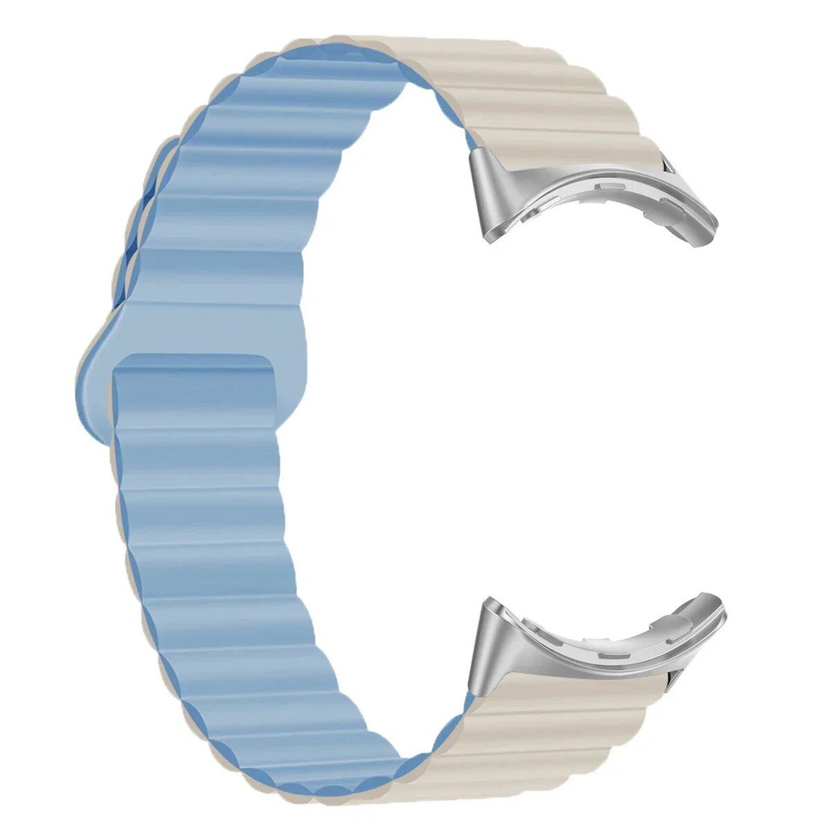 Replacement Magnetic Loop Strap for Google Pixel Watch 1/2, Silicone Sport Band, Band Color: Black, Band Width: Parallel Import