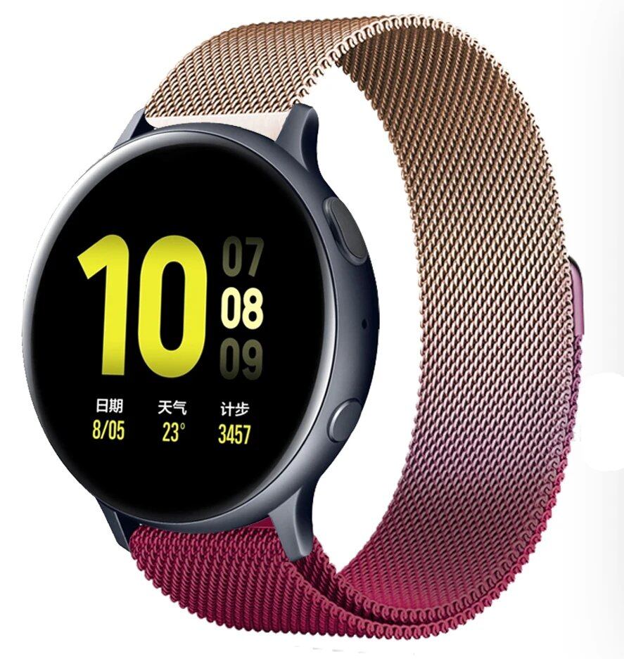 ガーミンvivoactive 5/デンバーSW360 DW互換 ミラネーゼループストラップ 20mm 22mm 交換用ブレスレット アマズフィット・モト360対応 ユニバーサルウォッチバンド バンドカラー:mm 並行輸入品