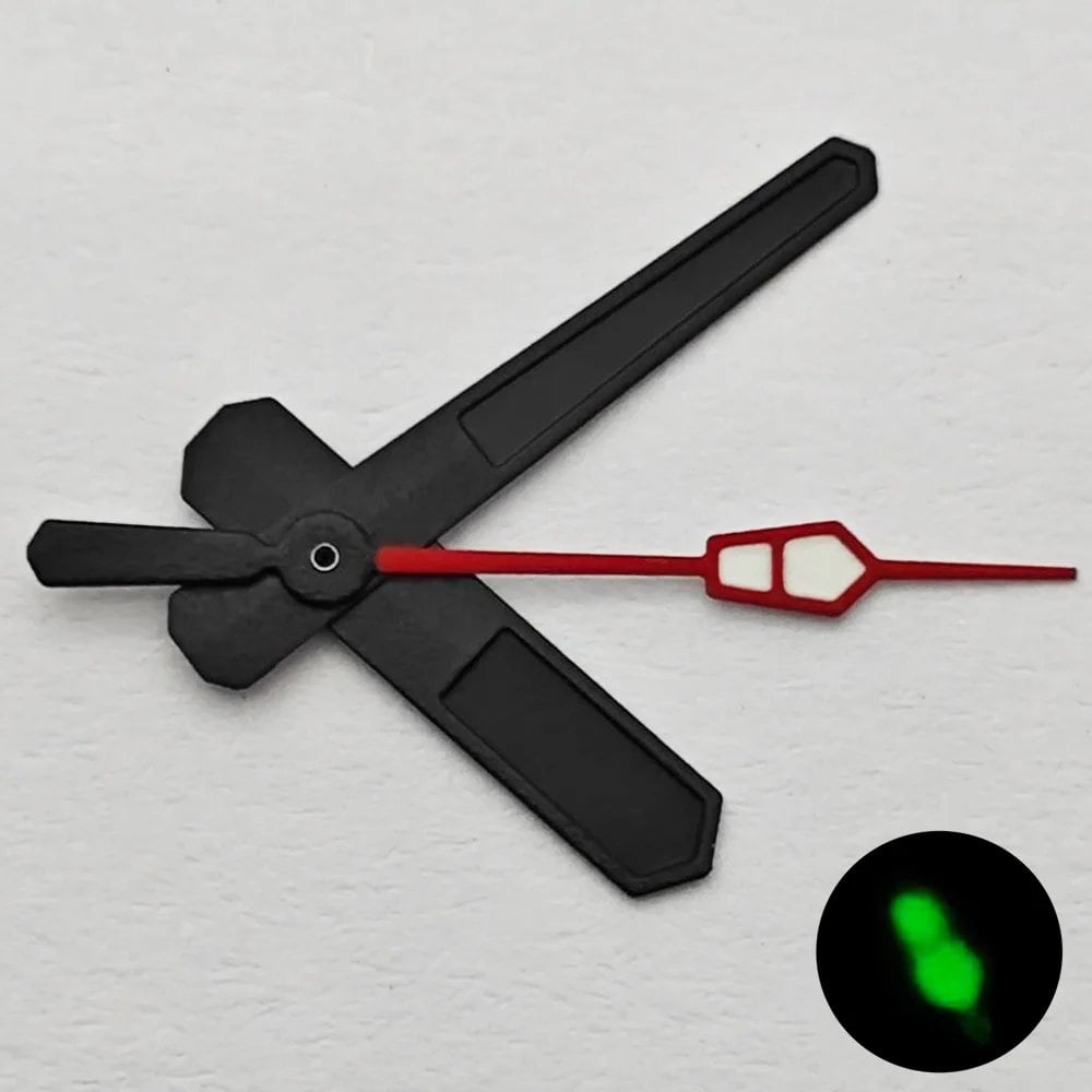 Riccias NH35 Watch Hands, Silver, Black, Gold, Rose Gold, Green Luminous, Compatible with NH35 and NH36 Movements, Parallel Import
