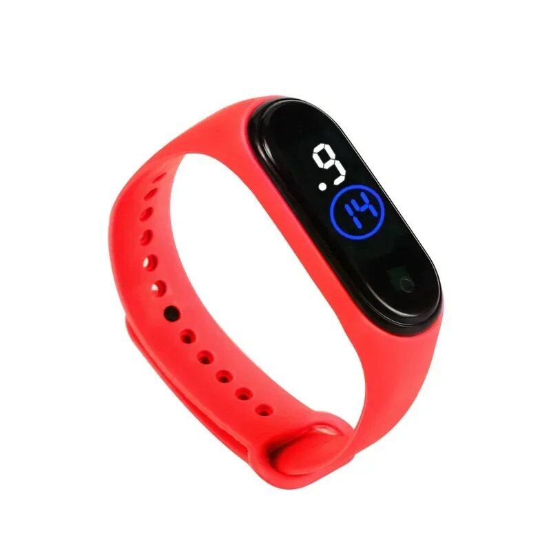Kids' Fashion Sports Watch, Waterproof LED Digital Wristwatch with Ultra-Lightweight Silicone Slap, Unisex, for Kids and Teens, Parallel Import