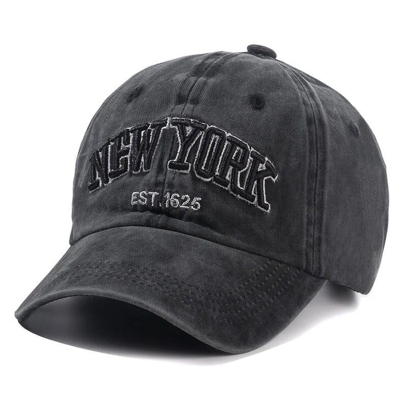 2025 New York Washed Cotton Cap for Men and Women, Snapback Cap, Baseball Cap, Sun Hat, Newsboy Cap, Dad Hat, Outdoor Cap, Parallel Import