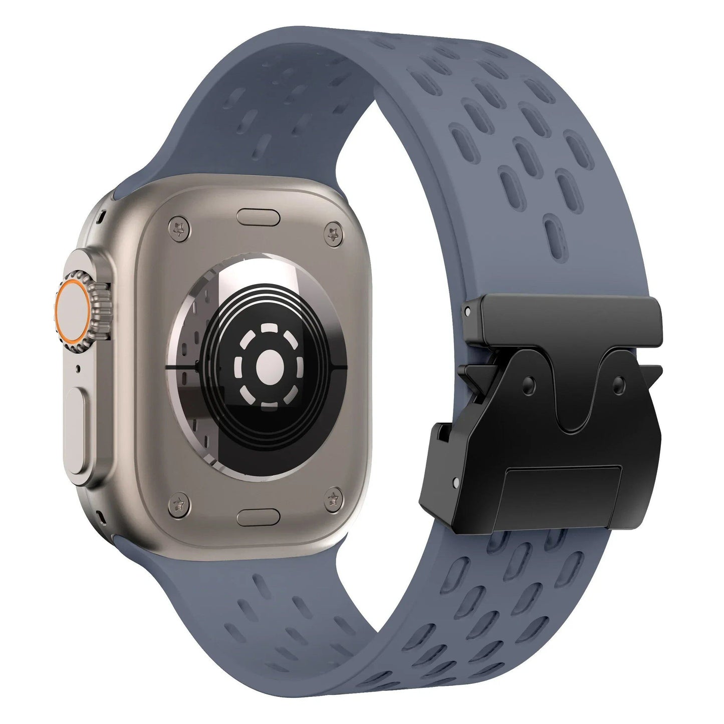Breathe Silicone Band for Apple Watch - Compatible with Series 10/9/8/7/6/5/4/SE/Ultra 2 (including 49mm) and sizes: 46mm/45mm/44mm/42mm. Band Colors: 42mm, 44mm, 45mm, 49mm, S10-46mm. Ships from: Parallel Import.
