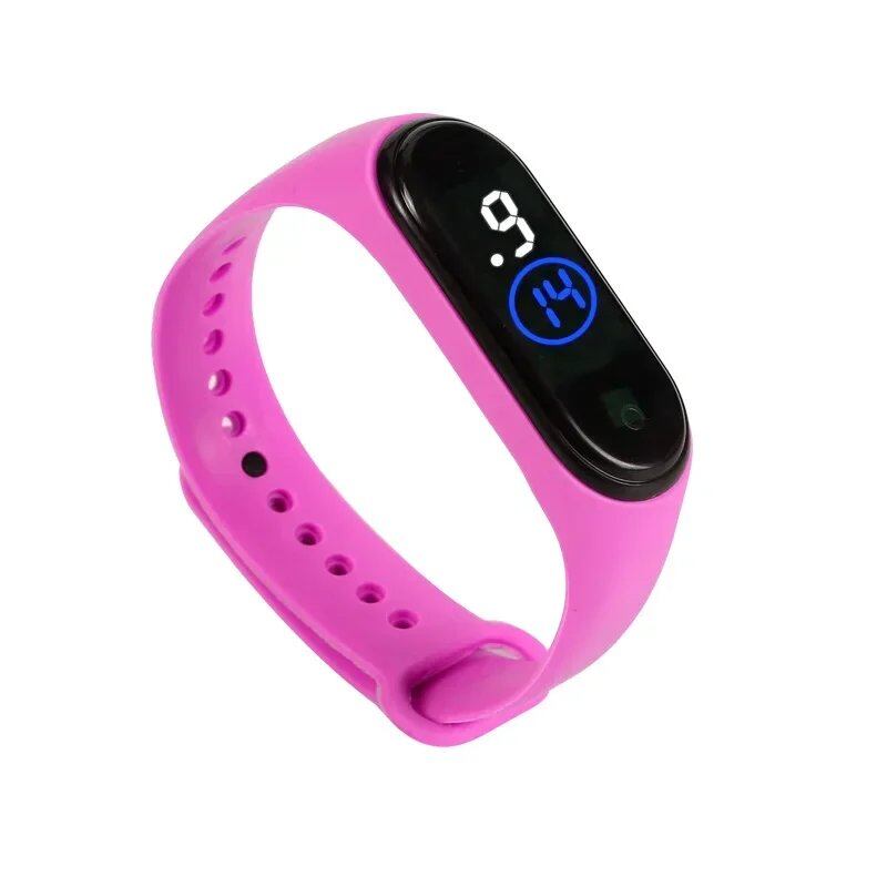 Kids' Fashion Sports Watch, Waterproof LED Digital Wristwatch with Ultra-Lightweight Silicone Slap, Unisex, for Kids and Teens, Parallel Import