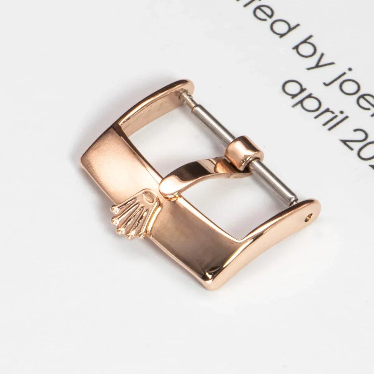 Brand new 316L stainless steel watch buckle, 16mm, 18mm, 20mm, mirror polish finish, replacement strap buckle for Rolex watches; parallel import shipping