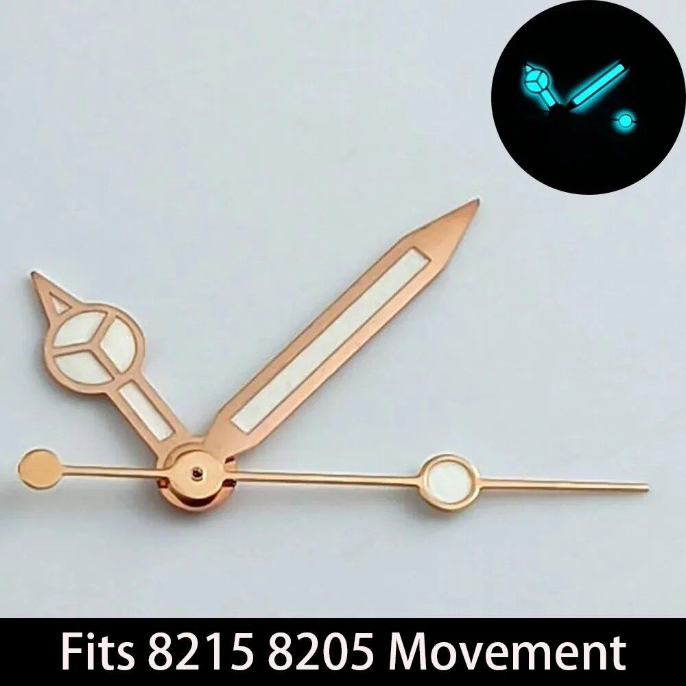 High-quality watch hands, blue-green/green luminous hands, compatible with N H35 NH36/ETA 2836 2824/8205 8215 movements. Color: Parallel import.