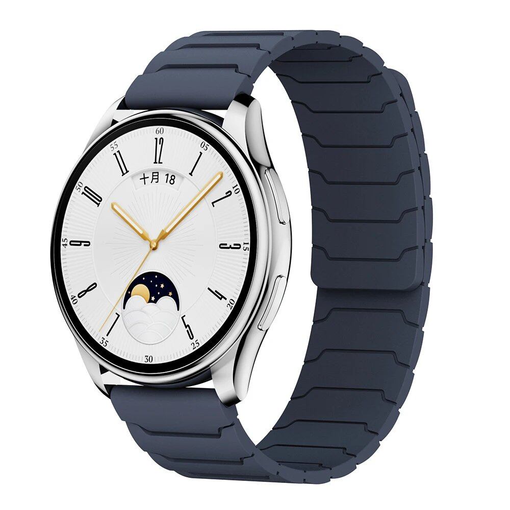Compatible with Samsung Galaxy Watch 7/6/5/4/3 and Huawei Watch GT5/4/3 Pro (46mm), 22mm/20mm Magnetic Silicone Band, Ultimate Comfort, Band Color: mm, Parallel Import