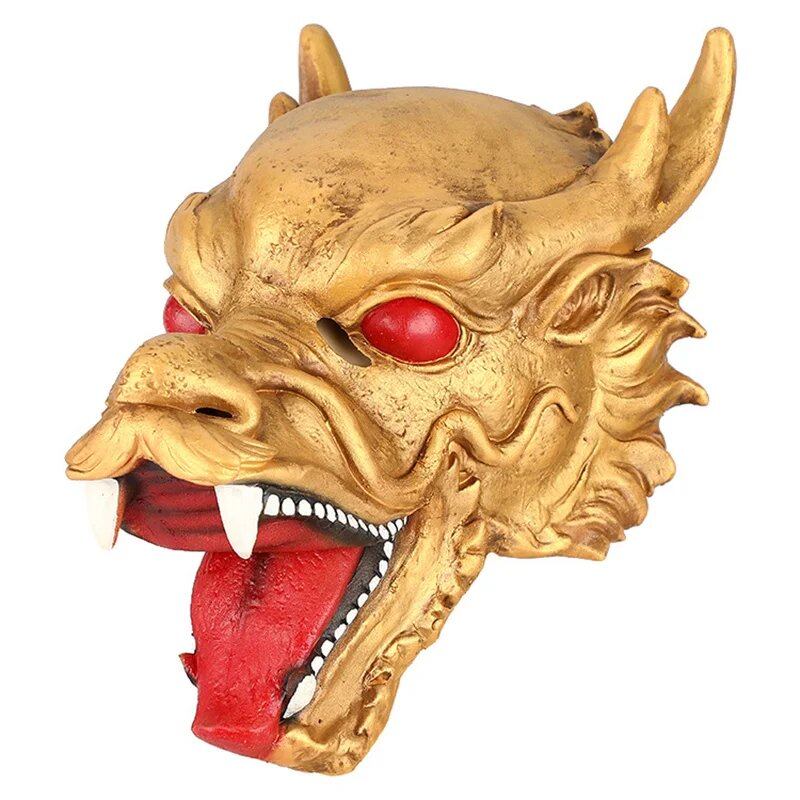 Chinese Zodiac Animal Head Masks - Chicken, Horse, Dog, Pig, Tiger, and Rabbit - Latex Costumes for Halloween Props, Color: 40387 - Parallel Import