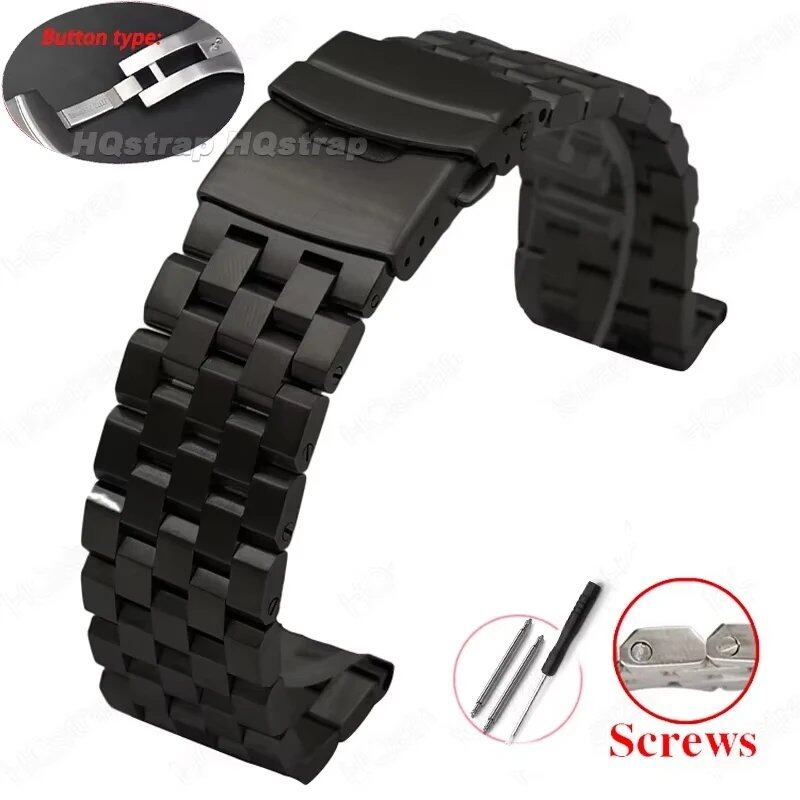 High-quality, full-solid stainless steel watch band, available in sizes 18mm, 20mm, 22mm, 24mm, and 26mm. Includes flat interface, includes tools, and is a metal watch band. Band Color: mm. Parallel import.