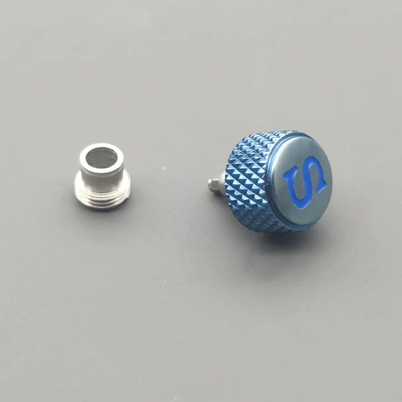 "MOD SKX007 SKX009 Watch Case Crown - Compatible with NH35 and NH36 Movements, S Logo, Polished Finish, Silver/Gold/Rose/Black/Blue Crown Parts" Parallel Import